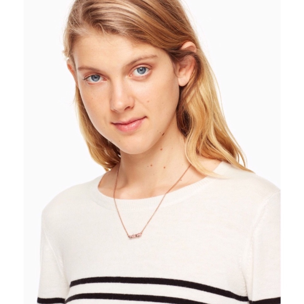 KATE SPADE • Yours Truly Rhinestone Car Necklace - Picture 2 of 3
